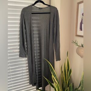 Express Gray Long Cardigan